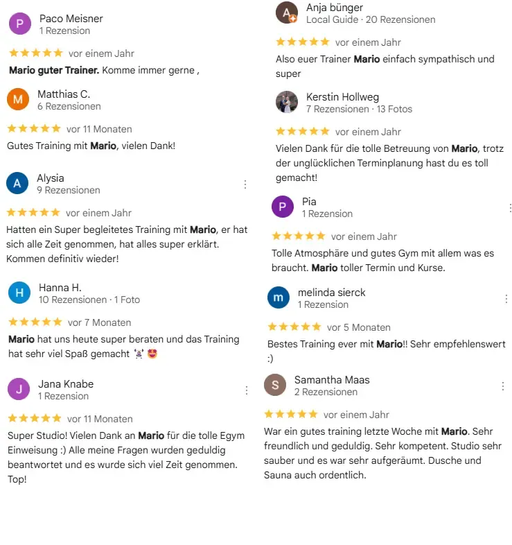 Weitere Google-Bewertungen für Mario